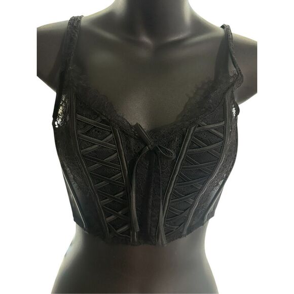 Beautiful Victoria Secret Dream Angels Corset Bustier Black Pretty! Lace Corset - Picture 1 of 11